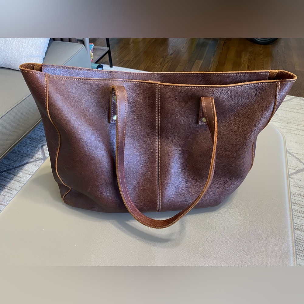 KATTEE vintage leather tote